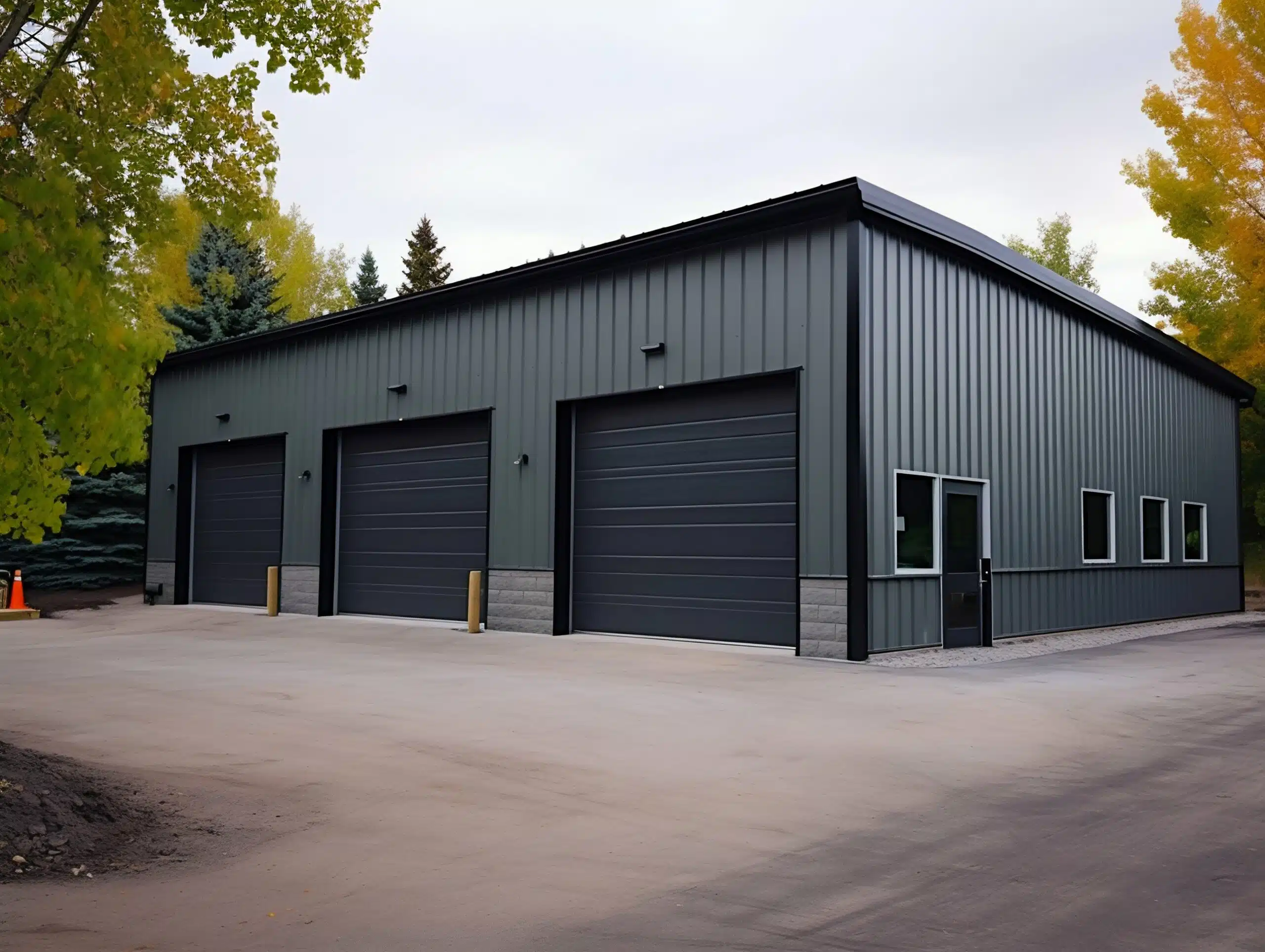 Steel garage, steel buildings tile photo